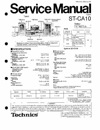 Technics STCA10 tuner