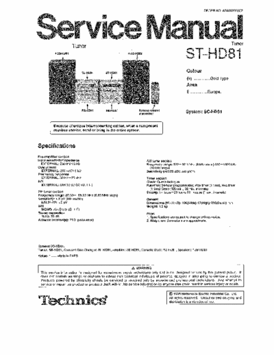 Technics STHD81 tuner