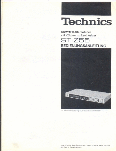 Technics ST-Z55 Tuner Technics ST-Z55