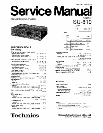 Technics SU810 integrated amplifier