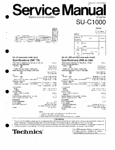 Technics SUC1000 preamplifier