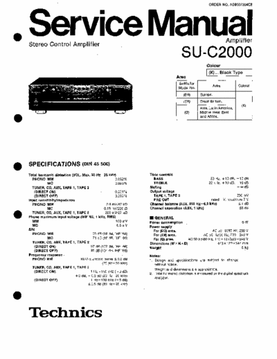 Technics SUC2000 preamplifier