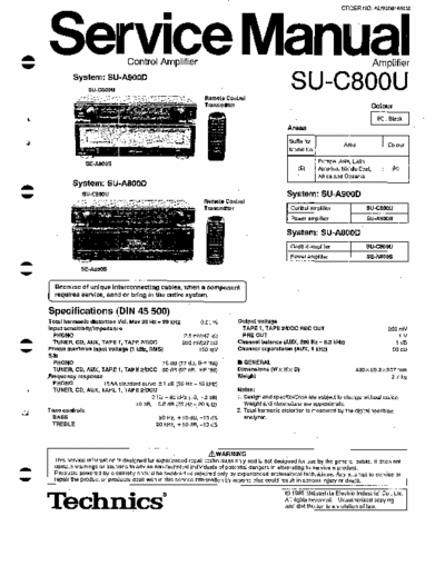 Technics SUC800U preamplifier