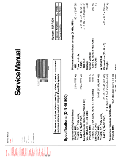 Technics SUC909S preamplifier