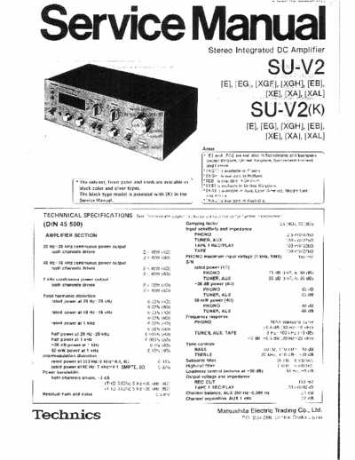 Technics SUV2 integrated amplifier