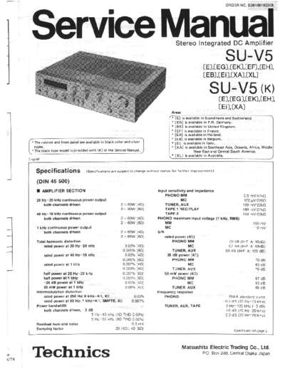 Technics SUV5 integrated amplifier