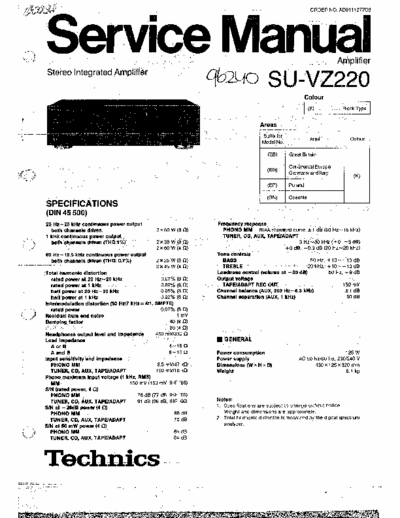 Technics SUVZ220 integrated amplifier