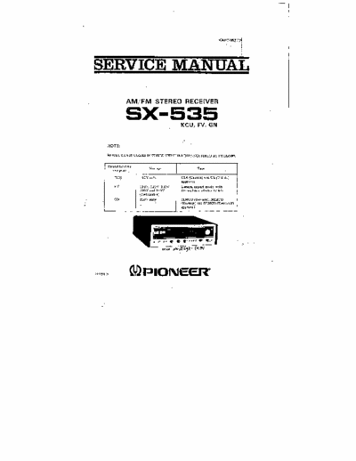 Technics SX535 receiver