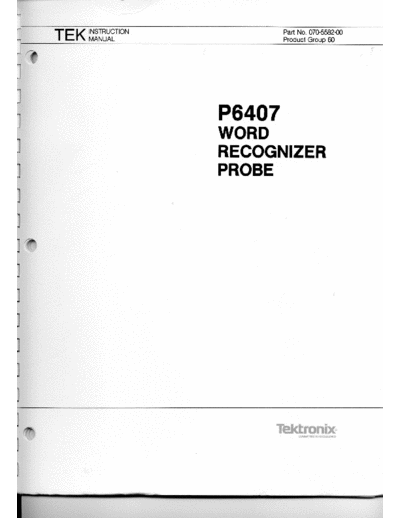 Tektronix P6407 Word Recognizer Probe
