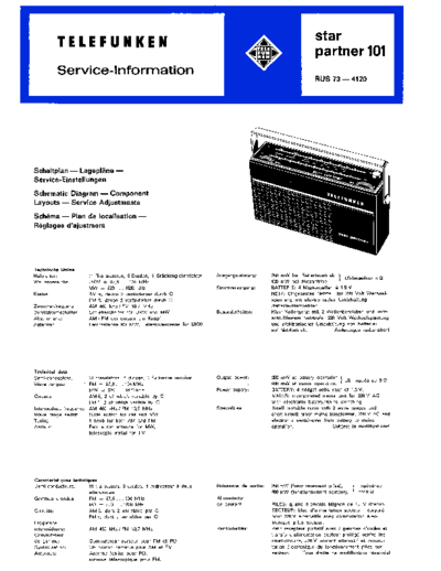 Telefunken Star partner 101 service manual