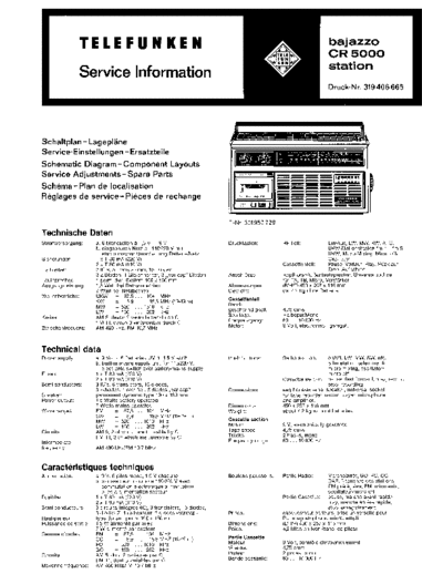 Telefunken Bajazzo CR 5000 station service manual