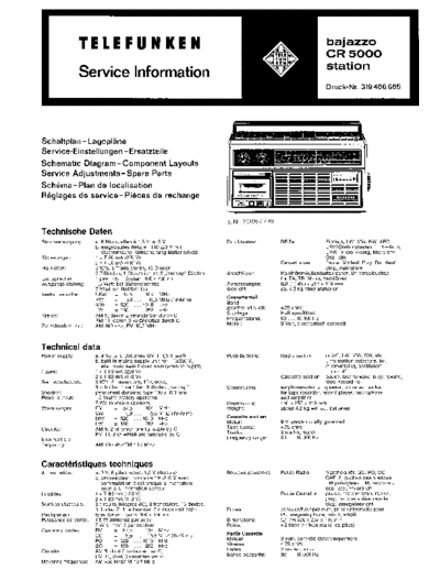 Telefunken bajazzo CR 5000 station service manual