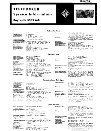 Telefunken Bayreuth 5552 service manual