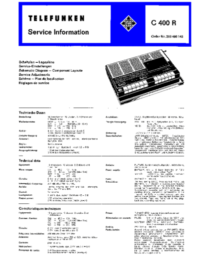 Telefunken C 400 service manual