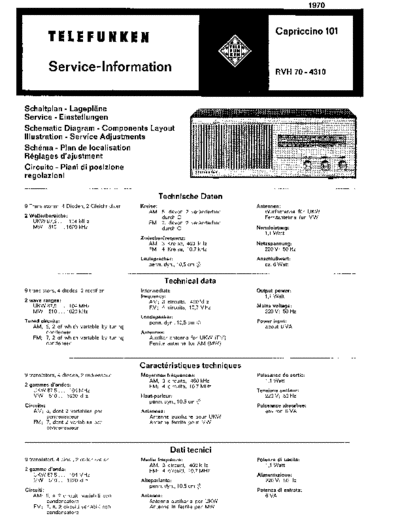 Telefunken Capriccino 101 service manual