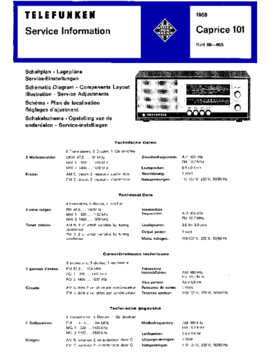 Telefunken Caprice 101 service manual