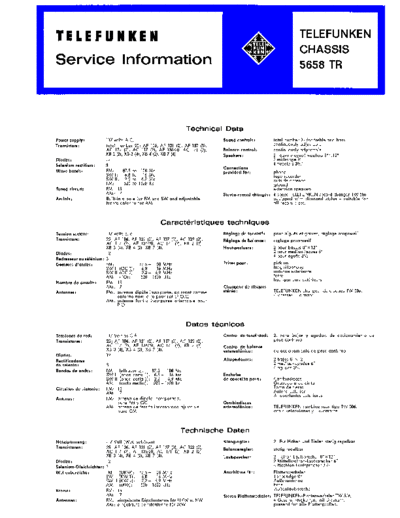 Telefunken chassis 5658 service manual