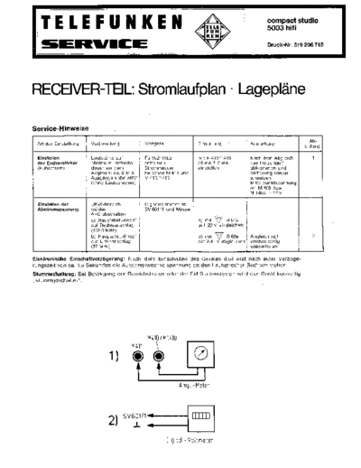 Telefunken Compact Studio 5003 receiver-Teil service manual