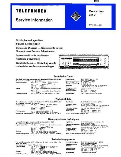 Telefunken Concertino hifi 201 V service manual
