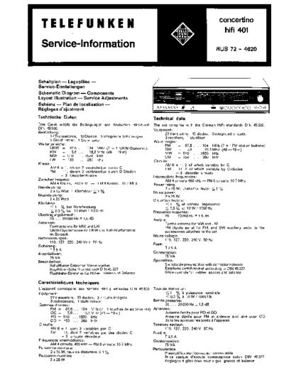 Telefunken Concertino hifi 401 service manual
