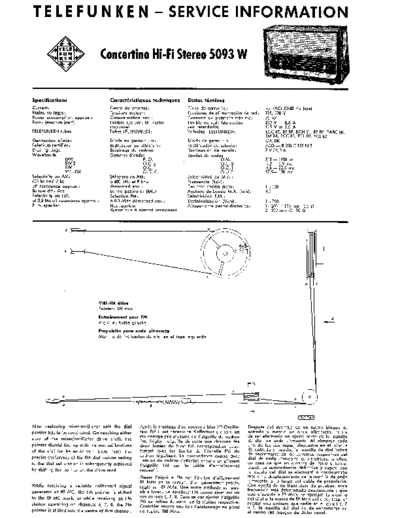 Telefunken Concertino Hi-Fi Stereo 5093 W service manual