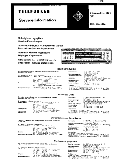 Telefunken Concertino hifi 201 service manual