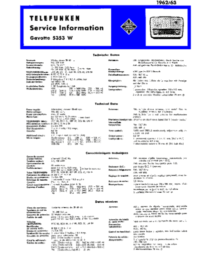 Telefunken Gavotte 5353 W service manual