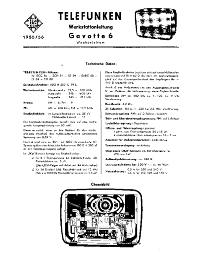 Telefunken Gavotte 6 service manual