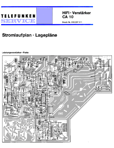 Telefunken HiFi - Verstaerker CA 10 service manual