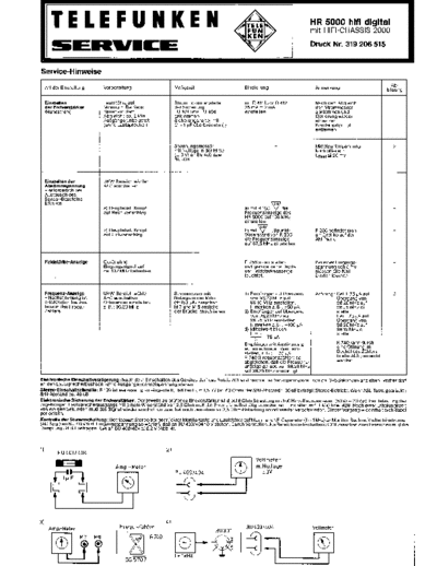 Telefunken HR 5000 hifi digital service manual