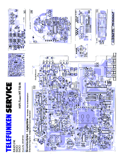 Telefunken HiFi-Tuner HT 750M scheet and prints