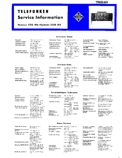 Telefunken hymnus 5318 WK service manual