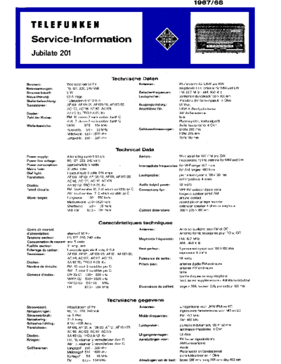 Telefunken Jubilate 201 service manual