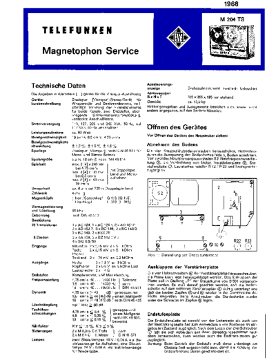 Telefunken M 204 TS service manual