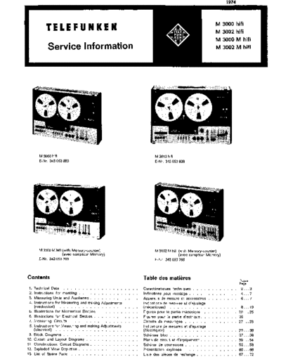 Telefunken M 3000 3002 hifi service manual