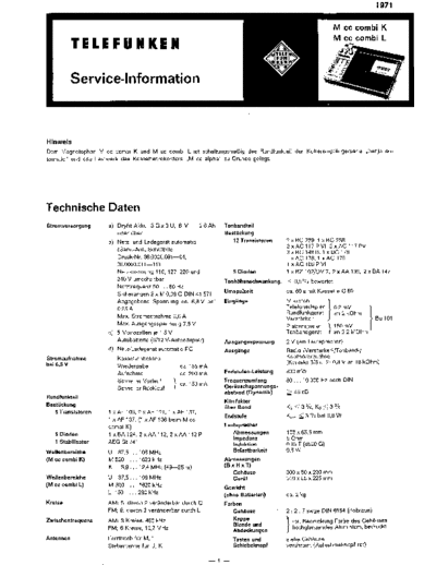 Telefunken M cc combi K L service manual