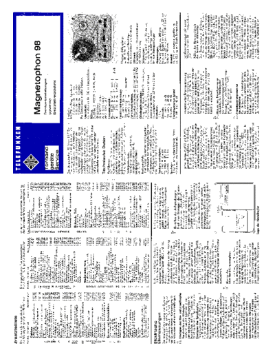 Telefunken Magnetophon 98 service manual