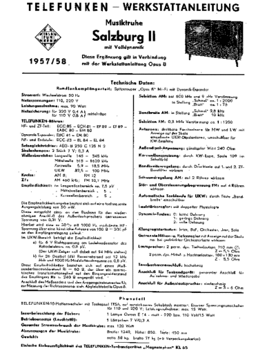 Telefunken Musiktruhe Salzburg II service manual