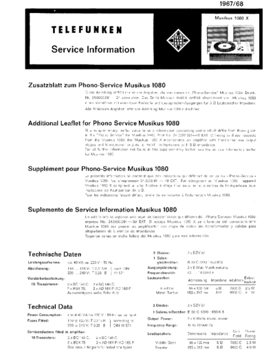 Telefunken Musikus 1080 X service manual