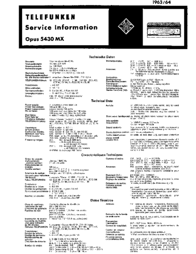 Telefunken opus 5430 MX service manual