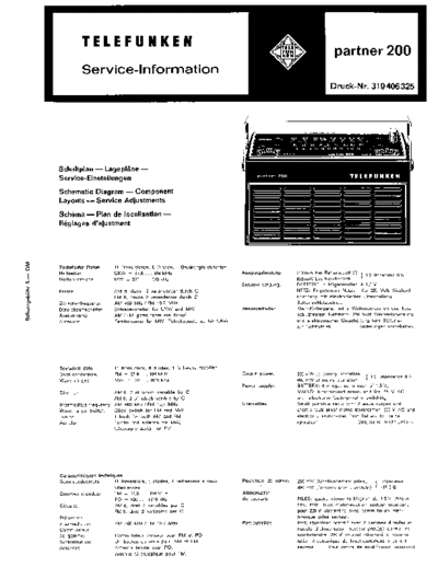Telefunken Partner 200 service manual