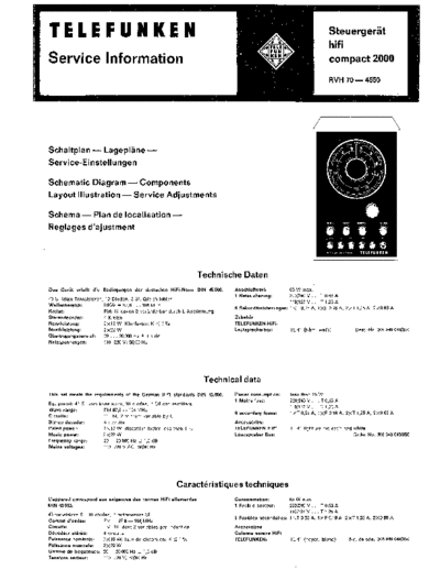 Telefunken hifi compact 2000 service manual