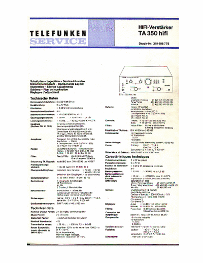 Telefunken TA350 integrated amplifier