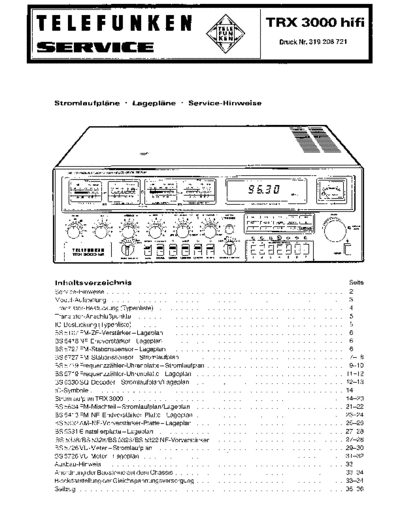Telefunken TRX 3000 hifi service manual