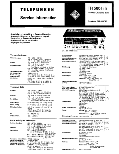 Telefunken TR 500 hifi service manual