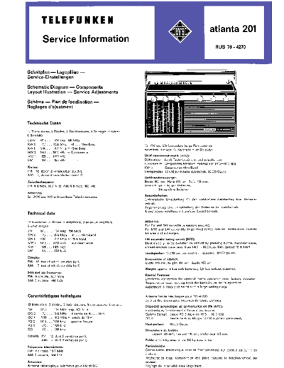 Telefunken atlanta 201 service manual