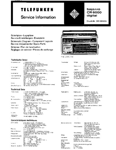 Telefunken bajazzo CR 6000 digital service manual