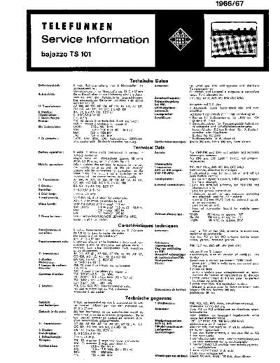 Telefunken bajazzo TS 101 service manual