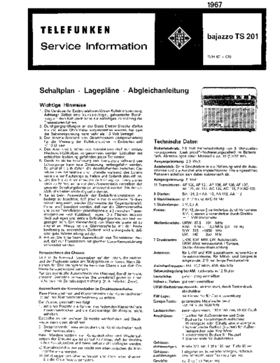 Telefunken bajazzo TS 201 service manual