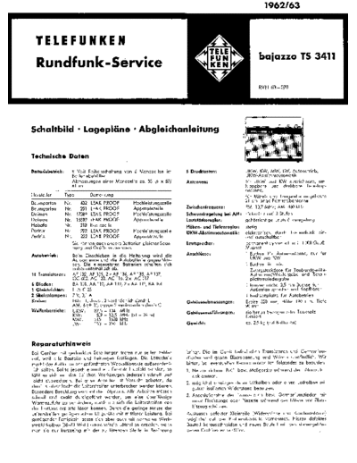 Telefunken bajazzo TS 3411 service manual